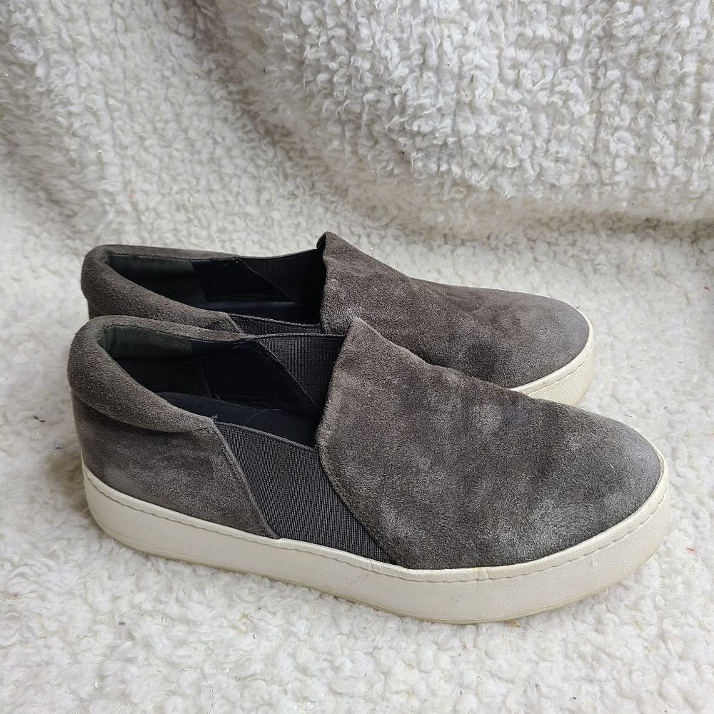 Vince Warren Platform Sneaker Suede Gray 8.5‎
